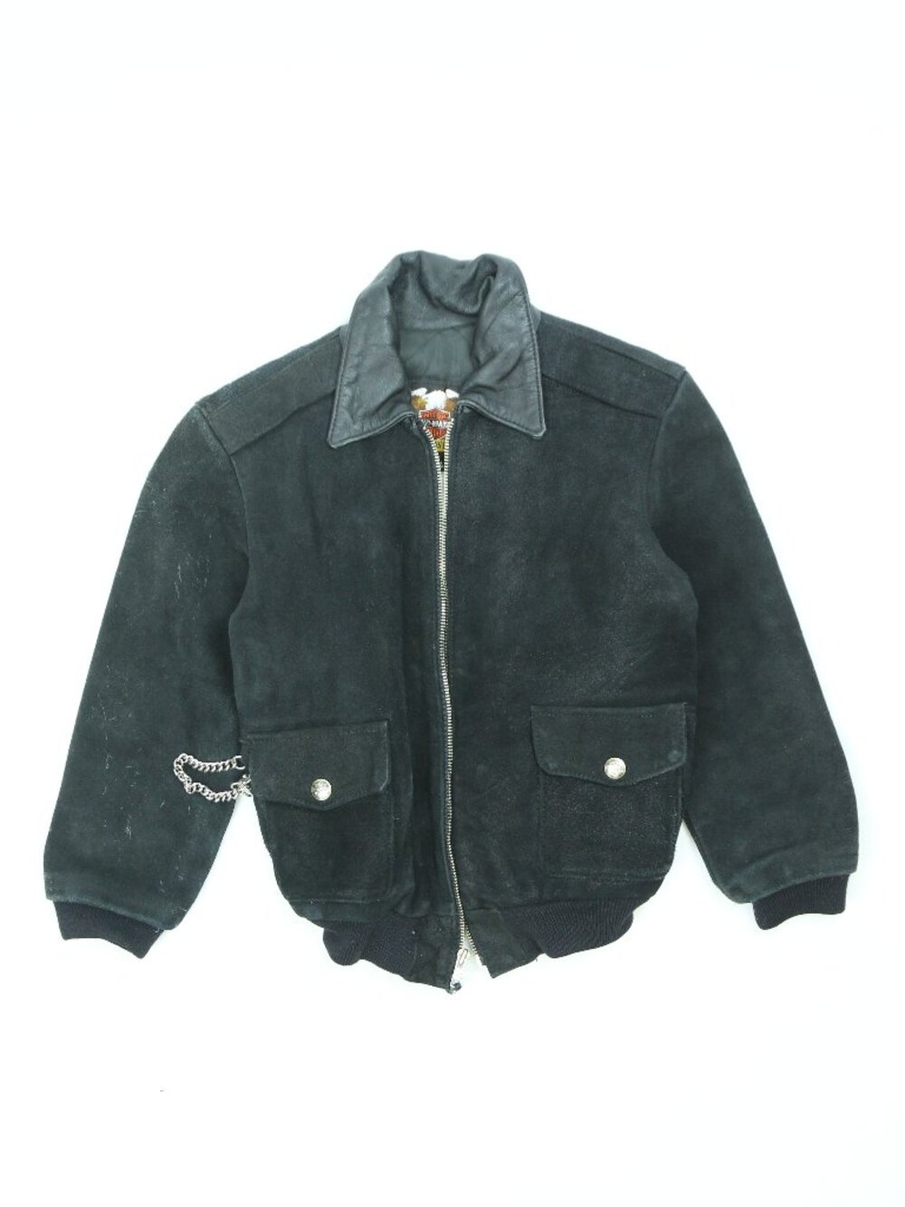Kids Black Harley-Davidson Faux Leather Jacket Size 3T